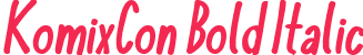 KomixCon Bold Italic